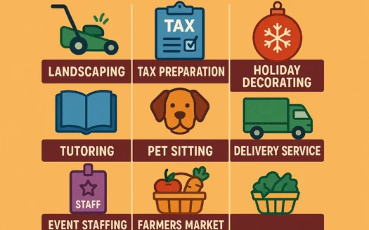 Seasonal Side Hustles infographic