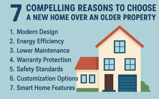 Benefits of New Homes infographic