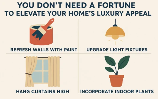 Affordable Home Luxury Tips infographic