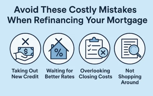 Refinancing Mistakes Guide infographic