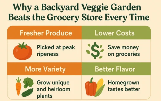 Backyard Veggie Benefits infographic
