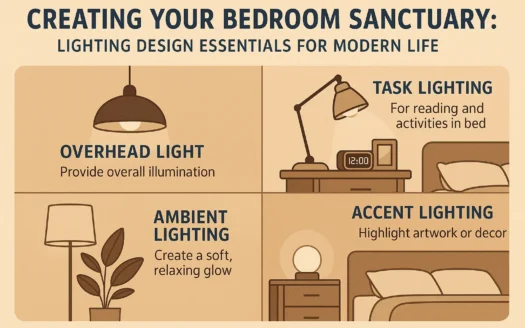 Bedroom Lighting Essentials infographic