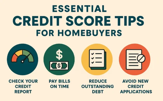 Credit Tips for Homebuyers infographic