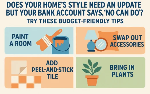 Budget Home Style Tips infographic