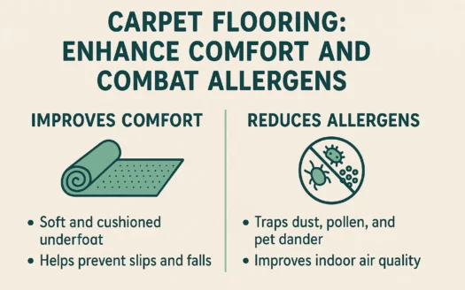 Comfortable Allergy-Resistant Flooring infographic