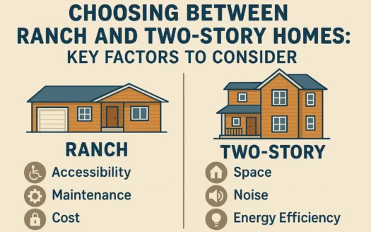 Ranch vs Two-Story Homes infographic