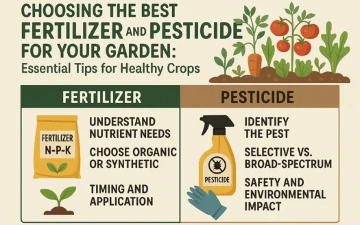 Garden Fertilizer and Pesticide Tips infographic