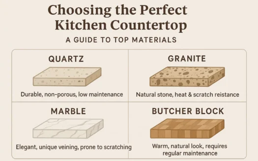 Kitchen Countertop Guide infographic