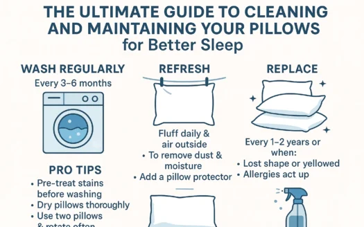 Pillow Care Guide infographic