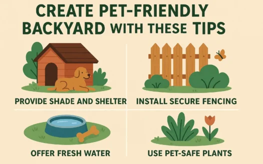 Pet-Friendly Backyard Tips infographic