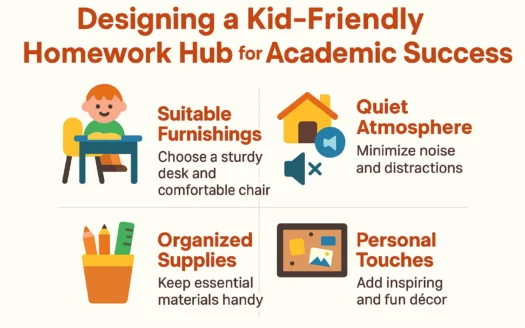 Kid-Friendly Study Space infographic