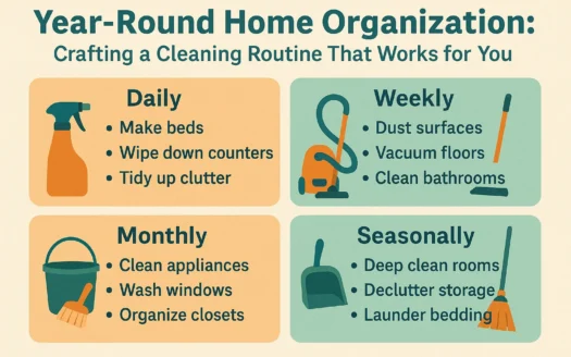 Efficient Home Cleaning Routine infographic