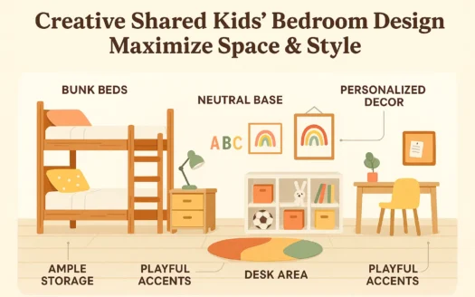 Shared Kids' Room Design infographic