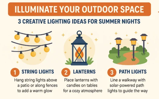 Creative Outdoor Lighting infographic