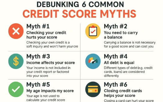 Credit Score Myths infographic