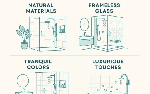 Serene Bathroom Design infographic