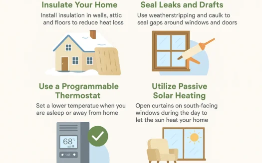 Eco Winter Heating Tips infographic