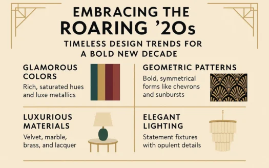 Roaring '20s Design Trends infographic