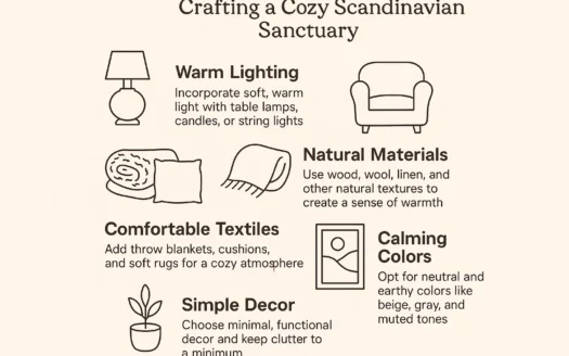 Cozy Scandinavian Sanctuary infographic
