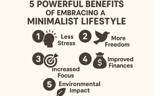 Minimalism's Key Benefits infographic