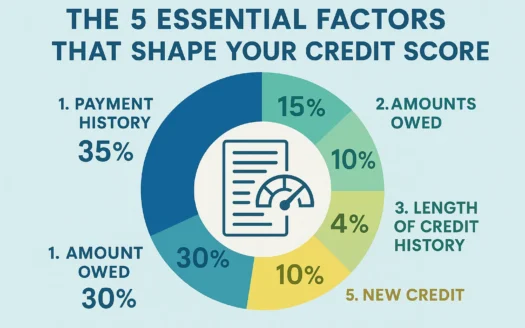 Credit Score Factors infographic