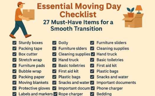 Moving Day Essentials infographic
