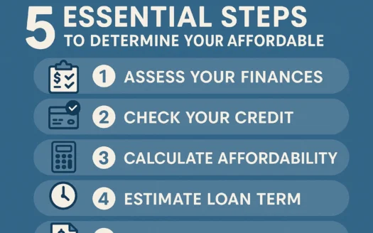 Affordable Mortgage Steps infographic
