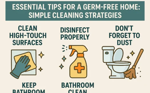 Germ-Free Home Tips infographic
