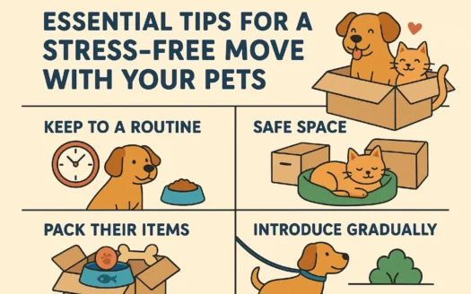 Stress-Free Pet Moving infographic