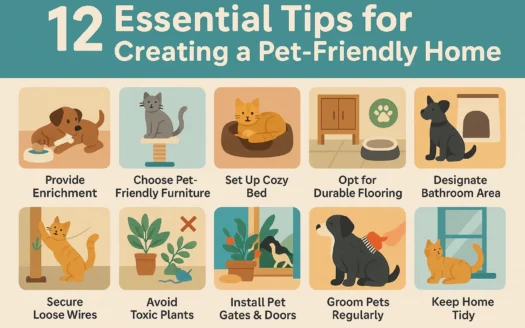 Pet-Friendly Home Tips infographic