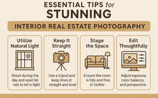 Interior Photography Tips infographic