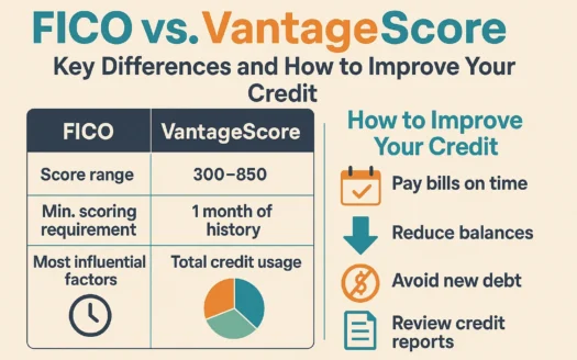 Credit Score Comparison infographic