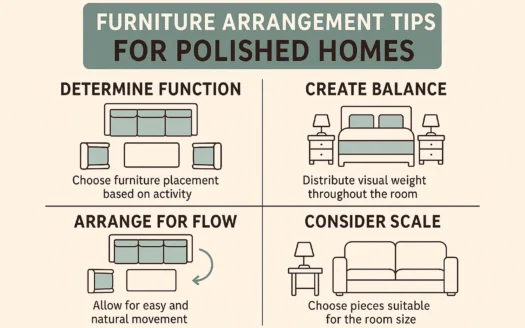 Elegant Furniture Arranging infographic