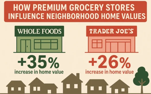 Grocery Stores and Home Values infographic