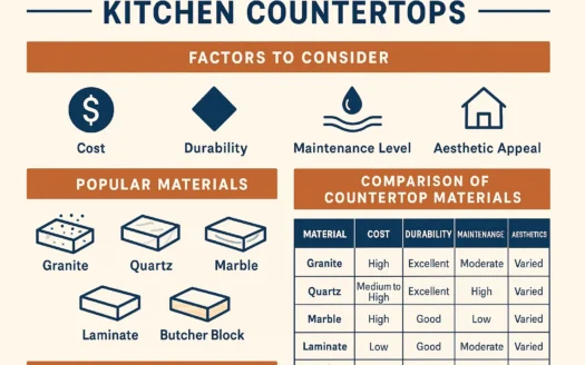 Kitchen Countertop Guide infographic