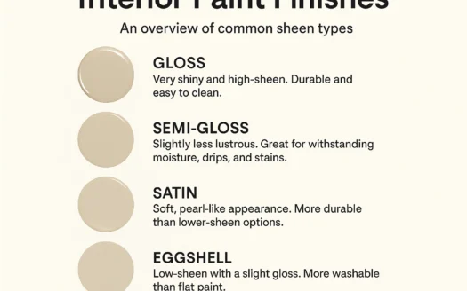 Interior Paint Finish Guide infographic