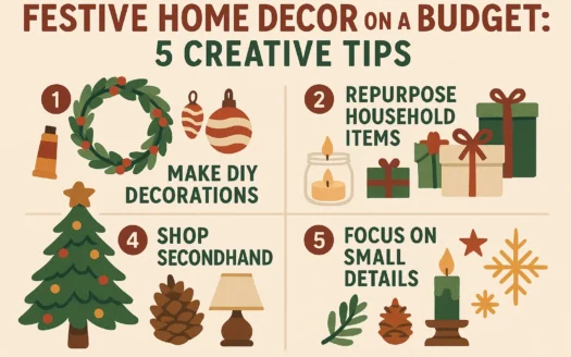 Budget-Friendly Festive Decor infographic