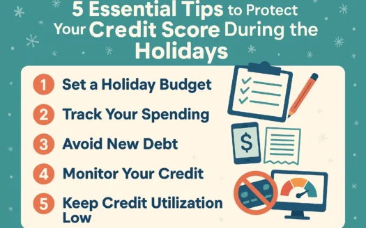 Credit Score Protection Tips infographic