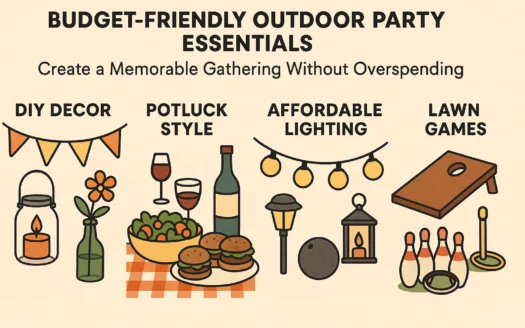 Affordable Outdoor Party Tips infographic