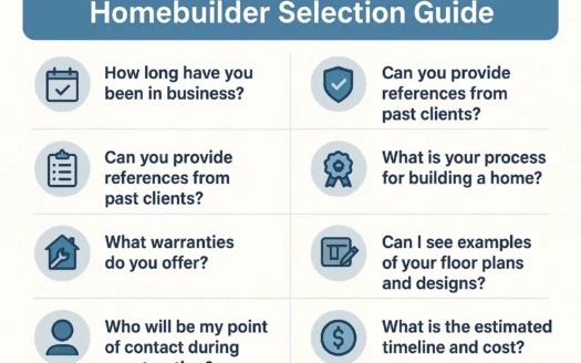Homebuilder Selection Guide infographic
