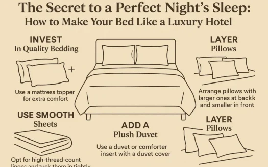 Luxury Hotel Bed Tips infographic