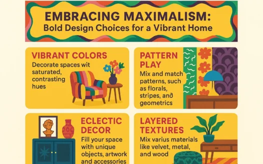 Vibrant Home Maximalism infographic