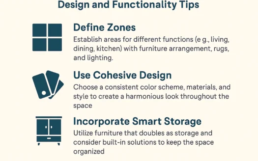 Open Floor Plan Tips infographic