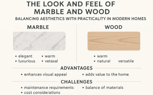 Marble and Wood Harmony infographic