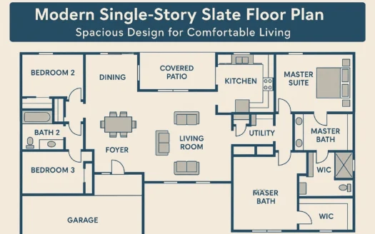Modern Slate Floor Plan infographic
