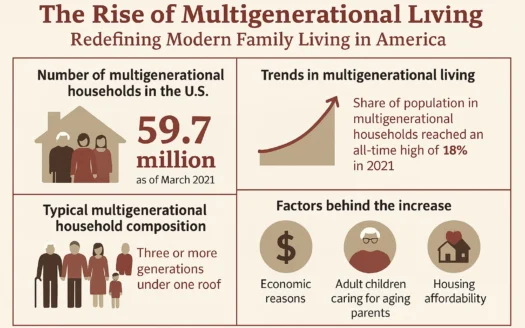 Multigenerational Living Trends infographic