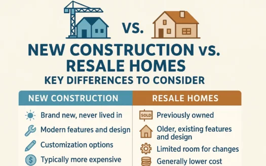 Construction vs. Resale Homes infographic