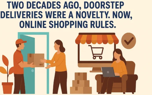 Evolution of Shopping infographic