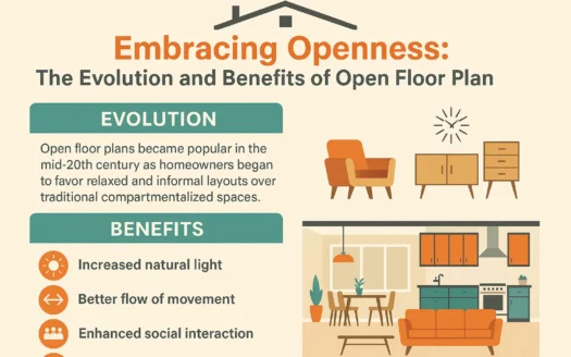 Open Floor Plan Homes infographic