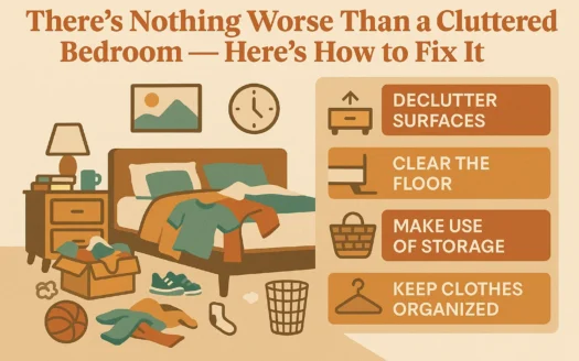 Declutter Your Bedroom infographic